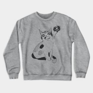 Strange Cat With Third Eye Crewneck Sweatshirt